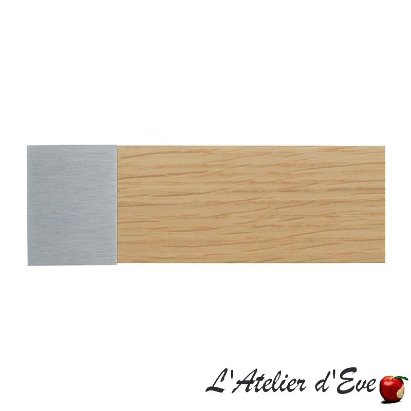 Kit rail profil plat bois chêne naturel + embouts Cosmo Houlès