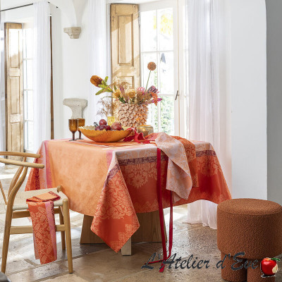 Marigold Le Jacquard French cotton tablecloth "Mumbai"