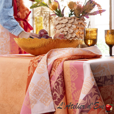 Lot 4 serviettes de table coton "Mumbai" Marigold Le Jacquard Français