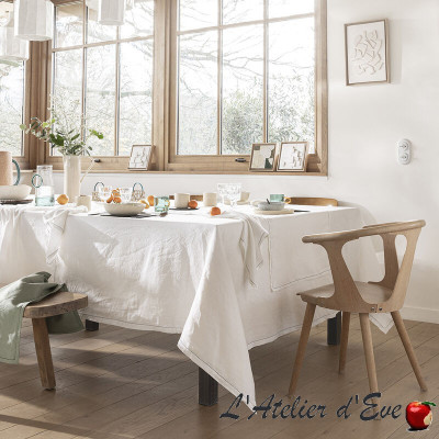 Linen/cotton tablecloth "Nuances" Le Jacquard Français